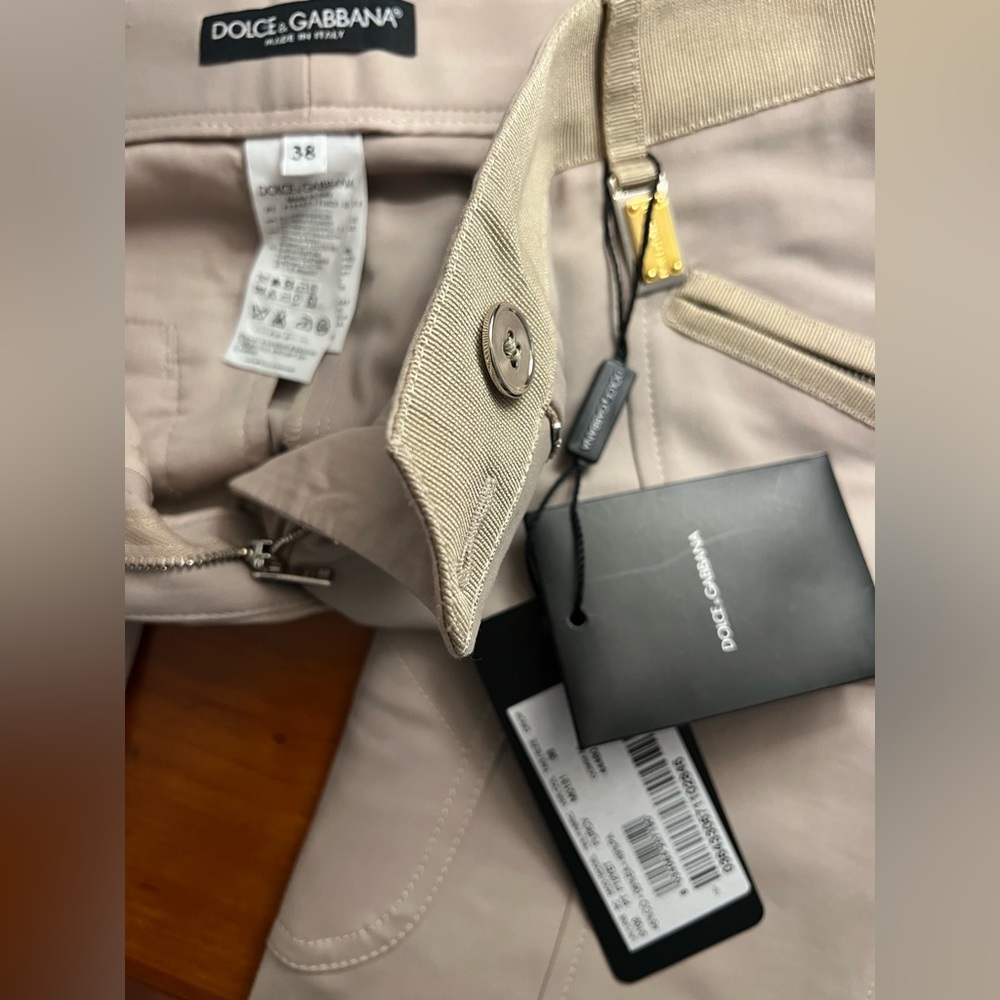 NWT Dolce & Gabbana Beige Riding Horse Pants Italy Size 38 stretch Authentic - Picture 11 of 15